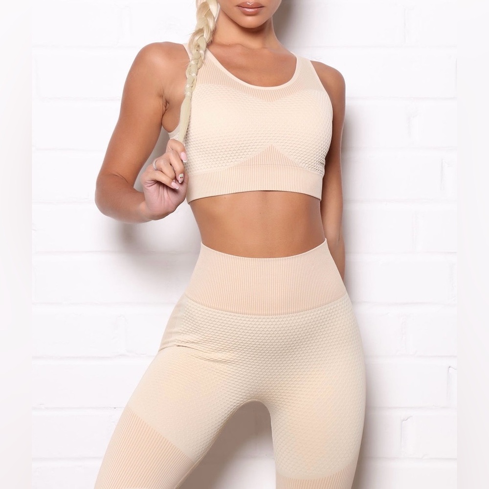 New Beige Active Seamless Sports Bra – S